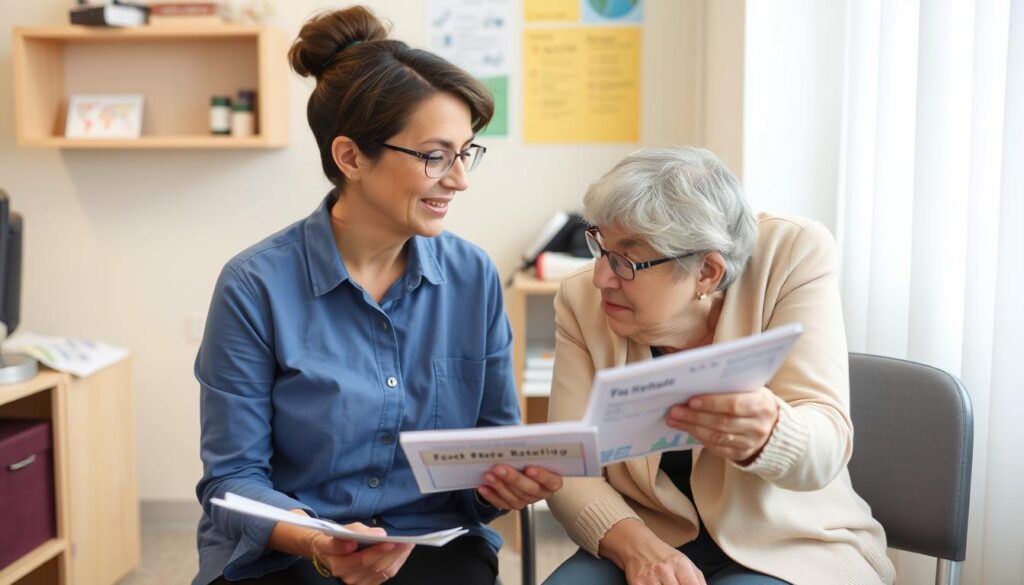 Osoba z symbolem niepełnosprawności 03-L podczas rehabilitacji słuchu Osoba z symbolem niepełnosprawności 03-L podczas rehabilitacji słuchu