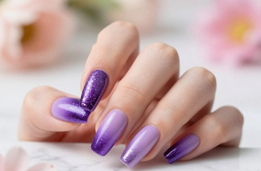 Paznokcie z Brokatem i Ombre: Stylizacje Pełne Blasku na Każdą Okazję