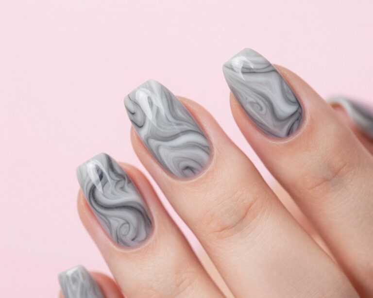 szare paznokcie