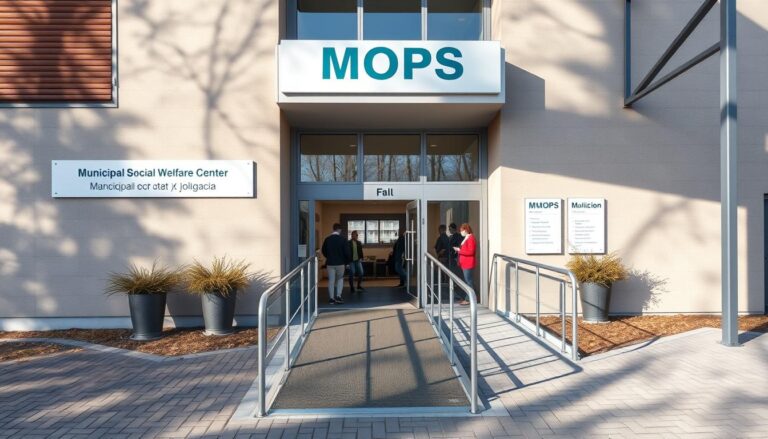 Budynek Miejskiego Ośrodka Pomocy Społecznej z dostępem dla osób niepełnosprawnych