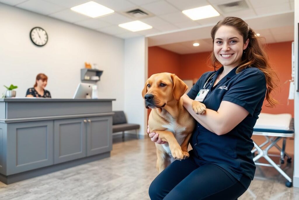 Zoofizjoterapeuta prowadzący własny gabinet rehabilitacji zwierząt